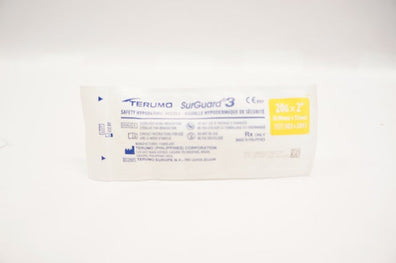 Terumo SG3+2051 SurGuard3 Safety Hypodermic Ndle 20G x 2inch